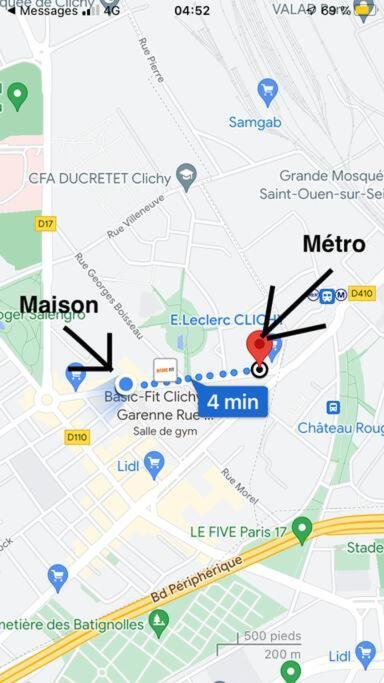 Paris : Appartement Familial Avec Parking Prive Clichy Zewnętrze zdjęcie